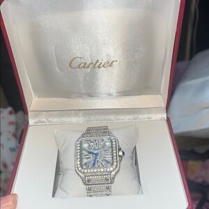 Cartier silver Diamond-Accented Watch
